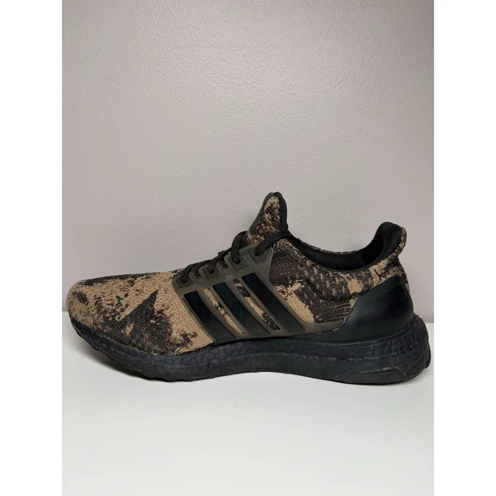 Adidas UltraBoost 5.0 DNA Black Brown Camo Mens Running Shoes GX9329 - Size 6.5